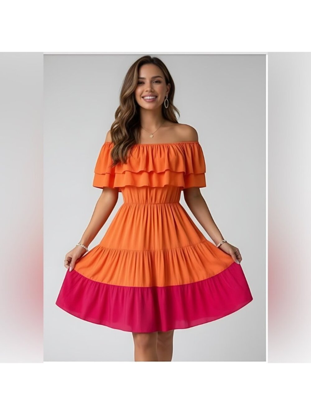 Off Shoulder Ruffle Dress